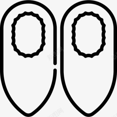 鞋冠状病毒16型线状图标