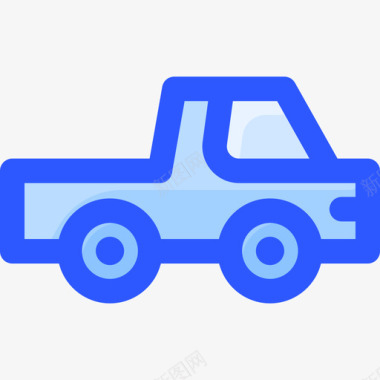 皮卡车运输186蓝色图标