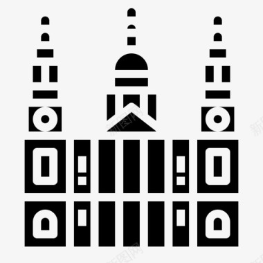 圣保罗大教堂建筑地标图标