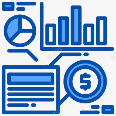 数据数据分析25蓝色图标