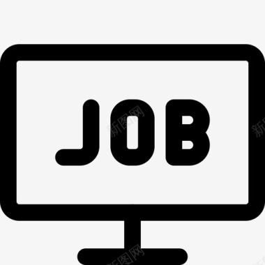 Jobsworkoffice和Jobs4线性颜色图标