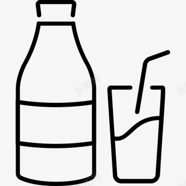 牛奶饮料瓶子图标