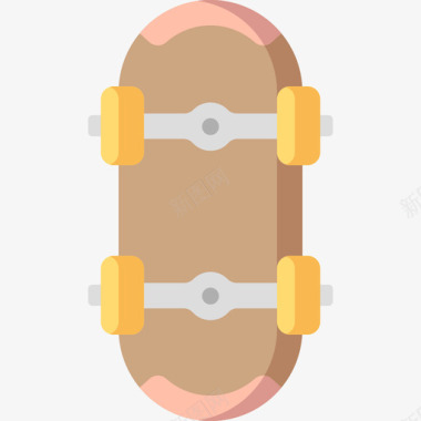 滑板儿童玩具38扁平图标