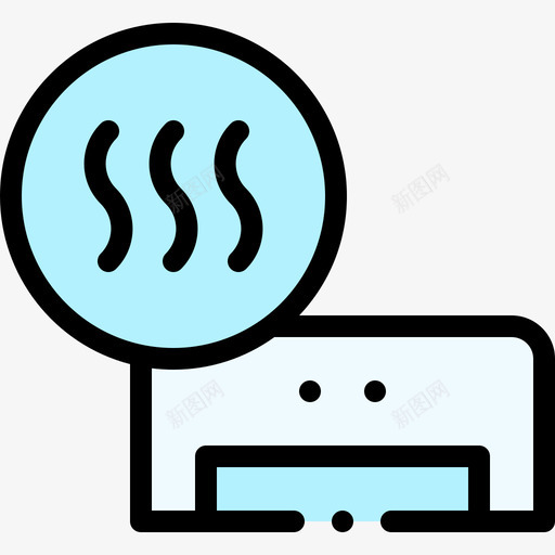 空调空调8线性颜色svg_新图网 https://ixintu.com 空调 线性 颜色