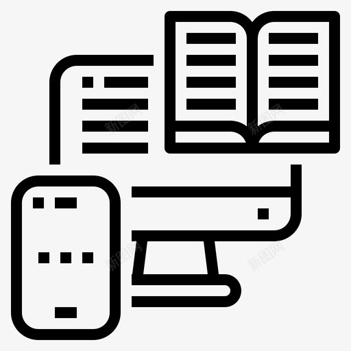 在线学习在线教育33线性svg_新图网 https://ixintu.com 在线学习 在线教育 线性