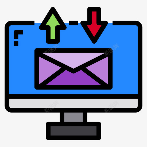 电子邮件项目管理54线颜色svg_新图网 https://ixintu.com 电子邮件 项目管理 颜色