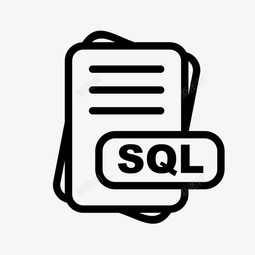 sql文件扩展名文件格式文件类型集合图标包svg_新图网 https://ixintu.com 文件 sql 扩展名 格式 类型 集合 图标