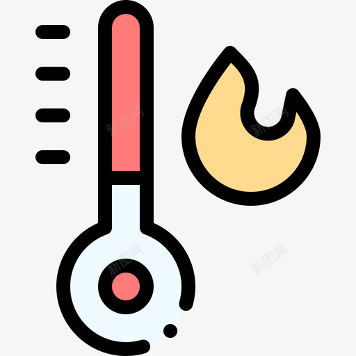 热空调8线性颜色svg_新图网 https://ixintu.com 空调 线性 颜色