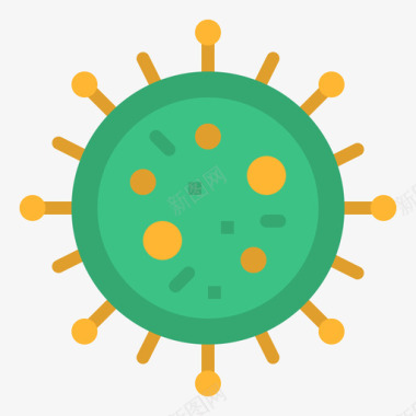 病毒健康与卫生1扁平图标