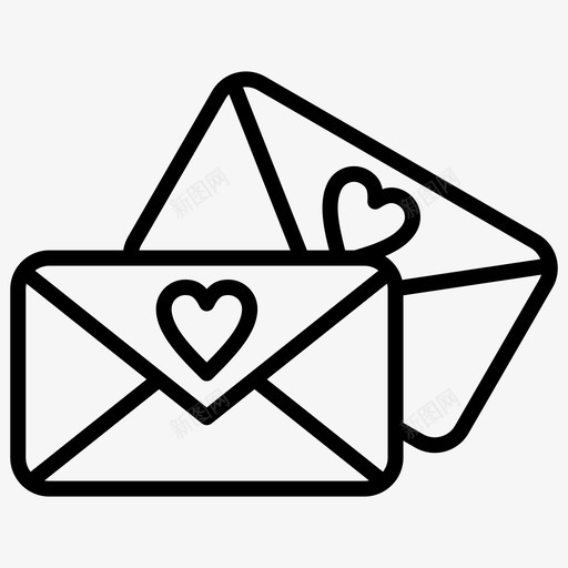 邮件心形信函svg_新图网 https://ixintu.com 爱情 婚礼 邮件 心形 信函 短信 常规 线路
