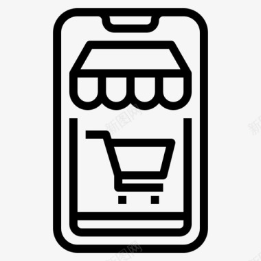 网上购物购物车手机图标