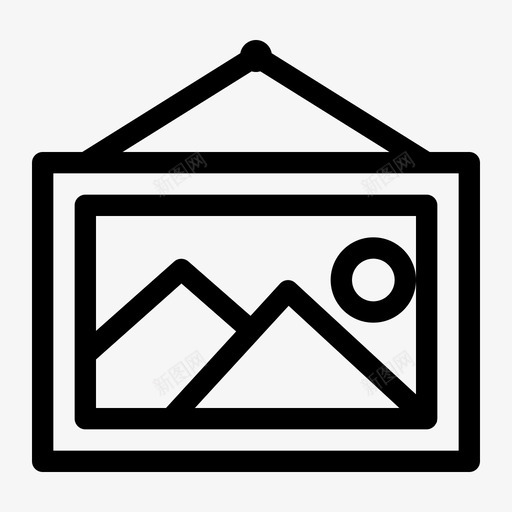 相框图片图片风景svg_新图网 https://ixintu.com 图片 相框 风景 视图 办公 应用程序 粗体