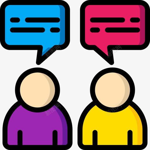 言语泡沫对话线条色彩svg_新图网 https://ixintu.com 言语 泡沫 对话 线条 色彩