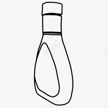 手绘瓶调味品容器图标