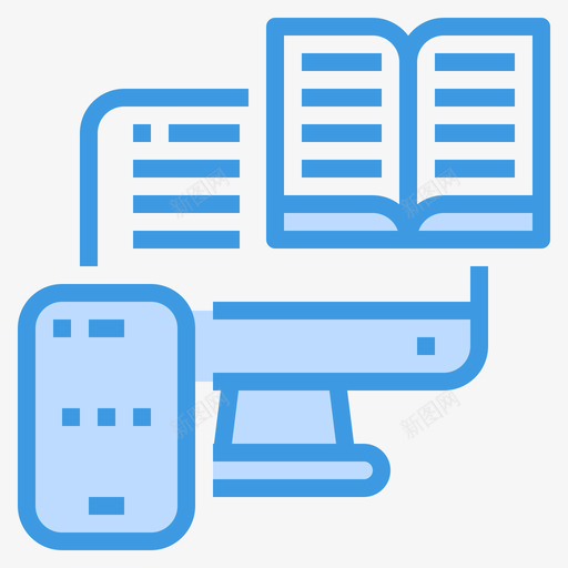 在线学习在线教育37蓝色svg_新图网 https://ixintu.com 在线学习 在线教育 蓝色