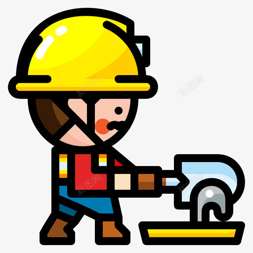 建筑工人劳工3线性颜色svg_新图网 https://ixintu.com 建筑 建筑工 工人 劳工 线性 颜色