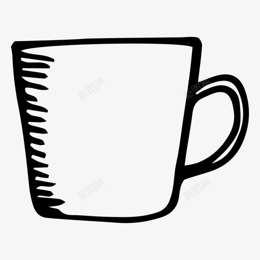 杯子咖啡涂鸦svg_新图网 https://ixintu.com 杯子 咖啡 涂鸦