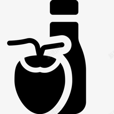 椰子油食品水果图标