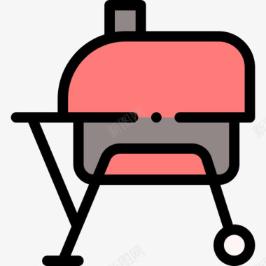 烤架烤肉55线性颜色图标