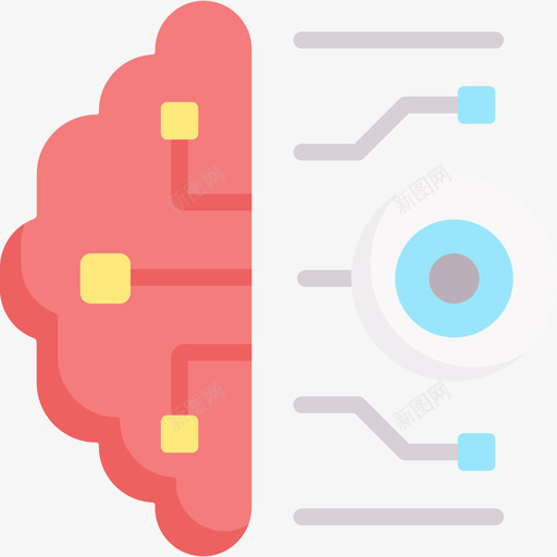 大脑机器人68扁平svg_新图网 https://ixintu.com 大脑 机器人 扁平