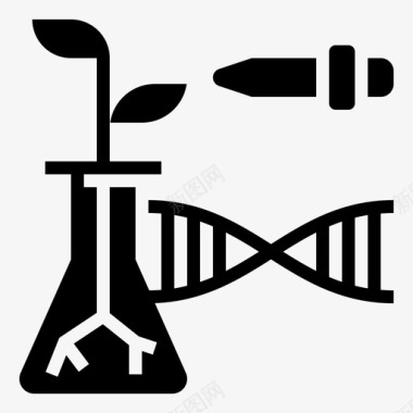生物技术实验遗传学图标