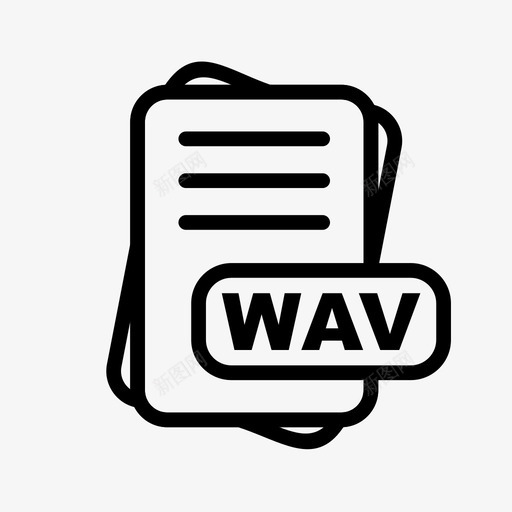 wav文件扩展名文件格式文件类型集合图标包svg_新图网 https://ixintu.com 文件 wav 扩展名 格式 类型 集合 图标