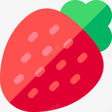 草莓素食32扁平图标