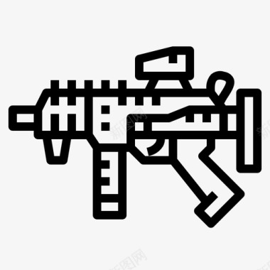 冲锋枪12直线型图标