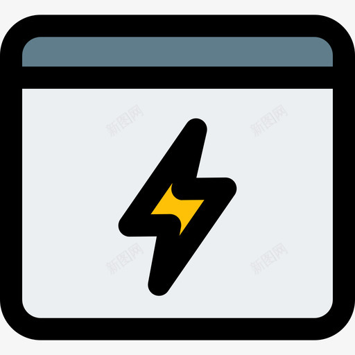 Thunderbolt网络应用程序4线性颜色svg_新图网 https://ixintu.com Thunderbolt 网络 应用程序 线性 颜色