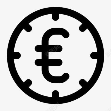 欧元硬币货币欧洲图标