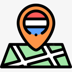 荷兰地图地图荷兰43线性颜色高清图片