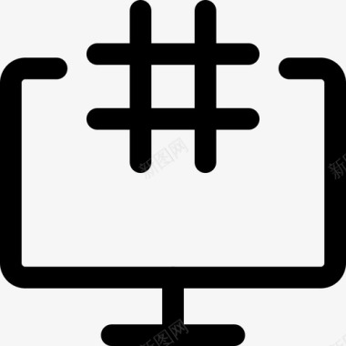 Hashtagweb应用程序开发3线性图标