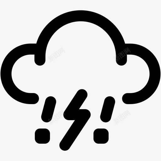 雷阵雨伴有冰雹svg_新图网 https://ixintu.com 雷阵雨 伴有 冰雹
