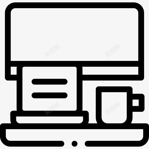 笔记本电脑远程办公7线性svg_新图网 https://ixintu.com 笔记本 电脑 远程 办公 线性