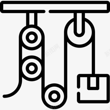 滑轮制造48线性图标