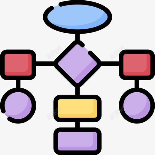 流程图设计思维93线颜色svg_新图网 https://ixintu.com 流程图 设计 思维 颜色