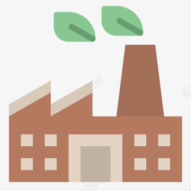 生态工厂生态环境10平坦图标