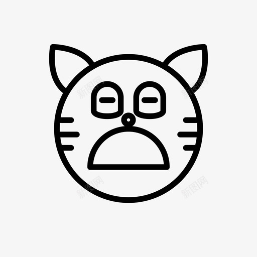老虎动物困倦svg_新图网 https://ixintu.com 表情 老虎 符号 动物 困倦 1行