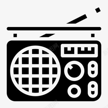 收音机乐器音乐图标