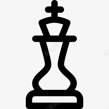 国际象棋爱好和自由时间8线性图标