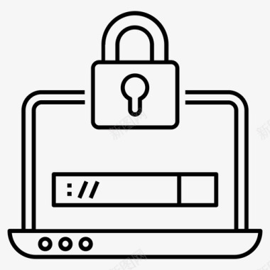 网络安全浏览器锁网络锁图标