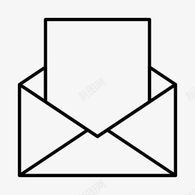 信件电子邮件材料细线集22图标
