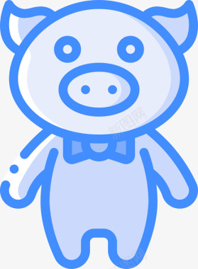 猪软玩具3蓝色图标