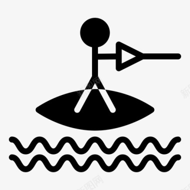 滑水运动滑水板图标