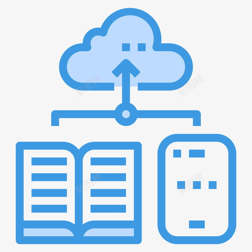 云存储在线教育37蓝色svg_新图网 https://ixintu.com 存储 在线教育 蓝色