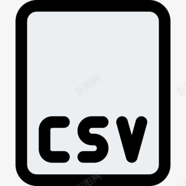 Csv文件格式web应用程序编码文件1线性颜色图标