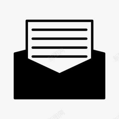 文档电子邮件电子邮件字形图标