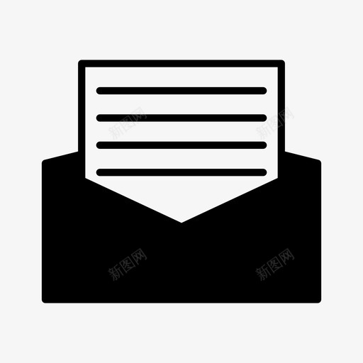 文档电子邮件电子邮件字形svg_新图网 https://ixintu.com 电子邮件 文档 字形