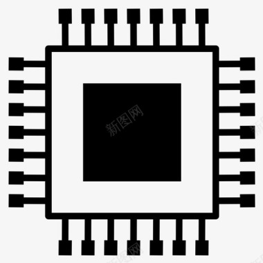 处理器芯片组件图标