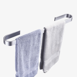 厨房单杆抹布架太空铝卫生间浴巾架毛巾架单杆浴室毛巾杆免打孔毛巾圈高清图片
